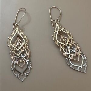 Elegant Genuine Gold chandelier Earrings